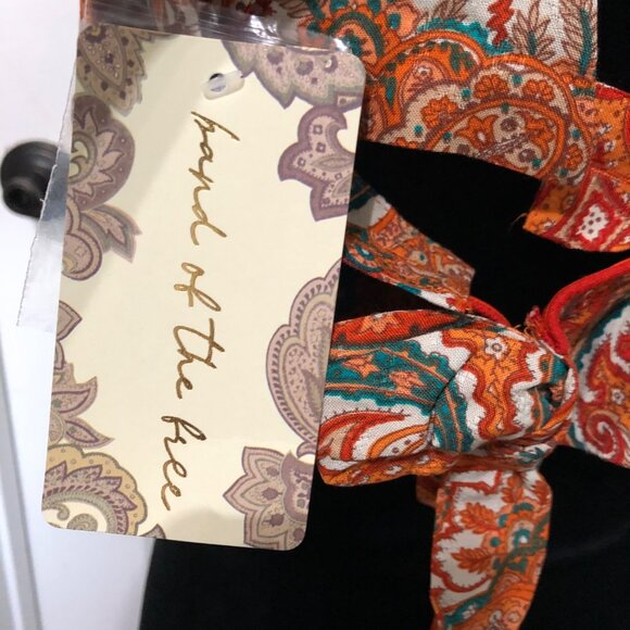 Band Of The Free Orange Paisley Sleeveless Top Size‎ Medium NWT - Picture 4 of 8